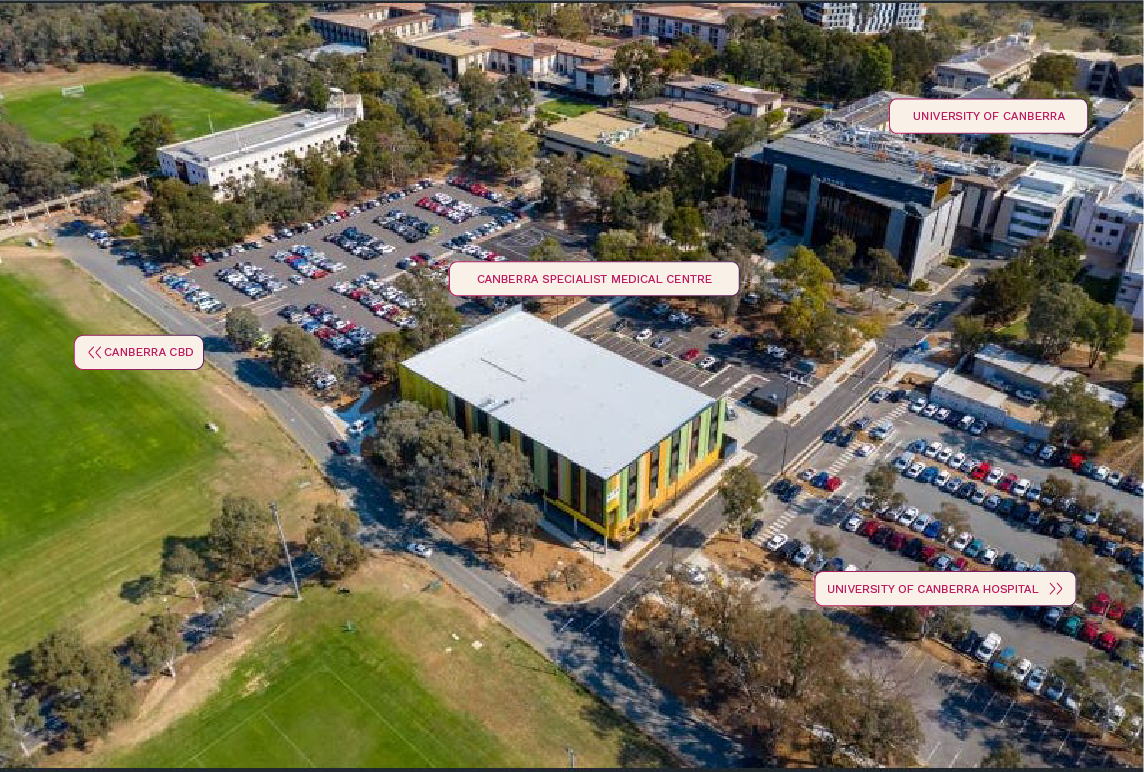 Canberra location aerial view
